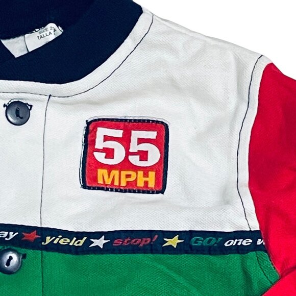 Vtg Small Steps Baby Clothes Color Block 3 Piece Set Car Theme 24 Months Boy - Picture 3 of 14